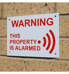 English A5 External Alarm Warning Sign