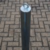 Galvanised 76 mm Diameter Bolt Down Steel Bollard & Eyelet (top view)
