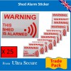 'This Shed is Alarmed' Window Sticker (trade pack)