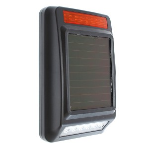 External Solar Powered Wireless Receiver, Siren & Flashing Strobe Lights
