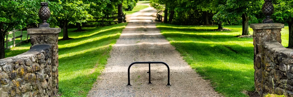 secure your driveway with our Fold Down Hoop Posts
