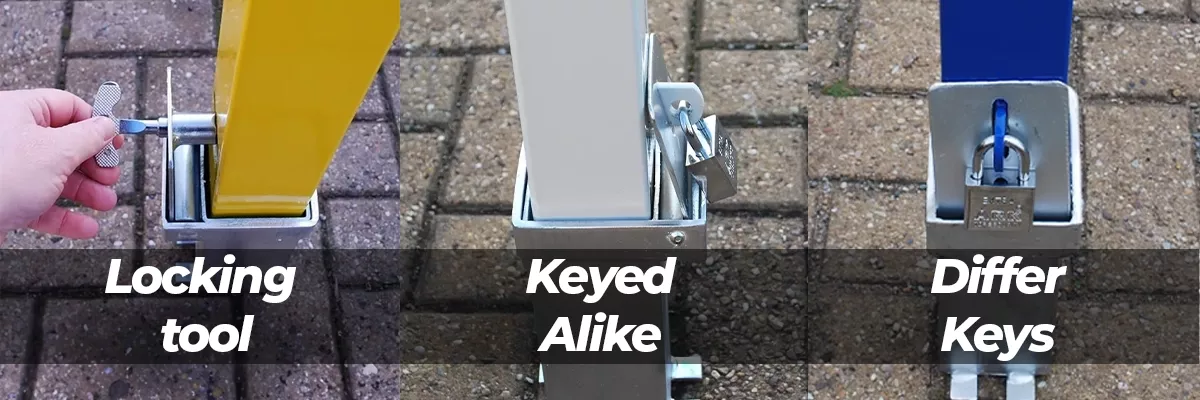 secure your driveway with our removable parking posts