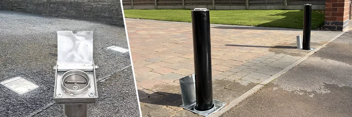 secure your driveway with our telescopic posts